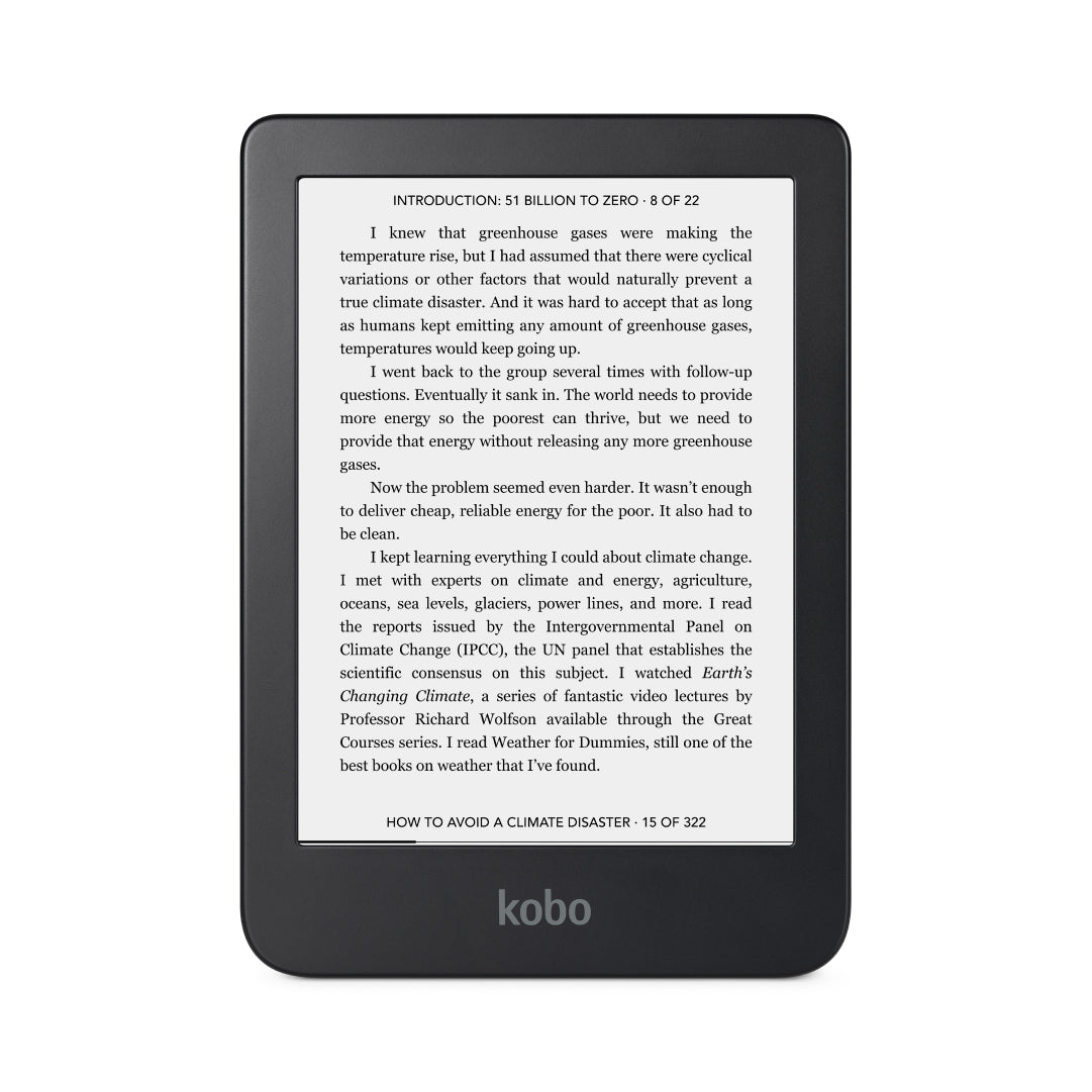 Kobo Clara 2E front view.