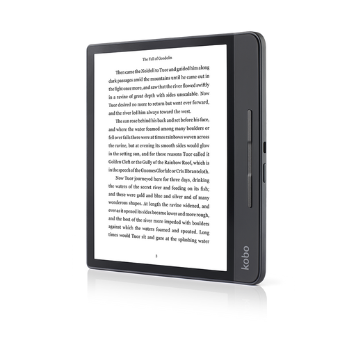 Kobo Forma front positioned in portrait