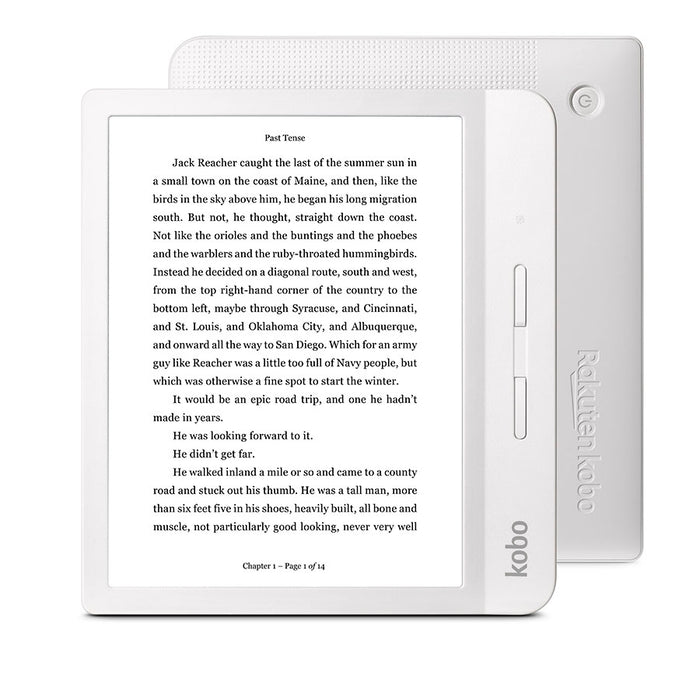 Front and back of white Kobo Libra H2O 